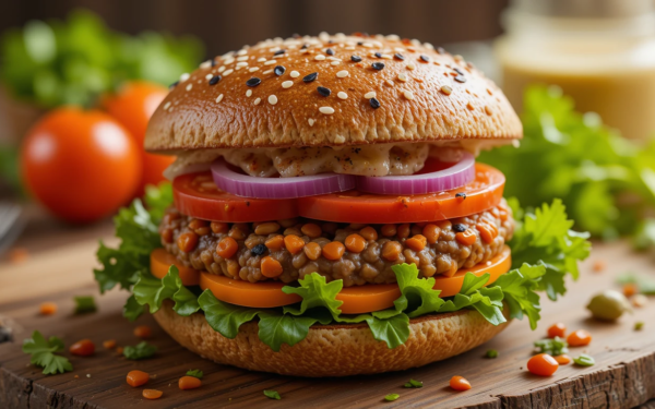 Receita de Hambúrguer Veggie com Lentilha e Cenoura