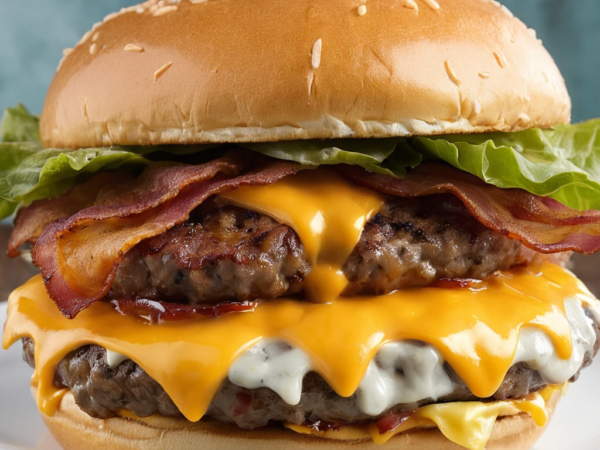 Hambúrguer com Bacon e Cheddar