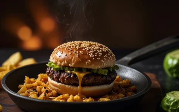 Smash Burger Vegano com Proteína de Soja Texturizada