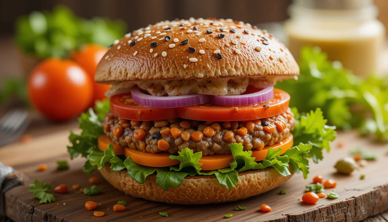 Receita de Hambúrguer Veggie com Lentilha e Cenoura